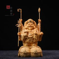 修縁堂】古美術品 16CM 三面 塗り絵です 大黒天 - メルカリ