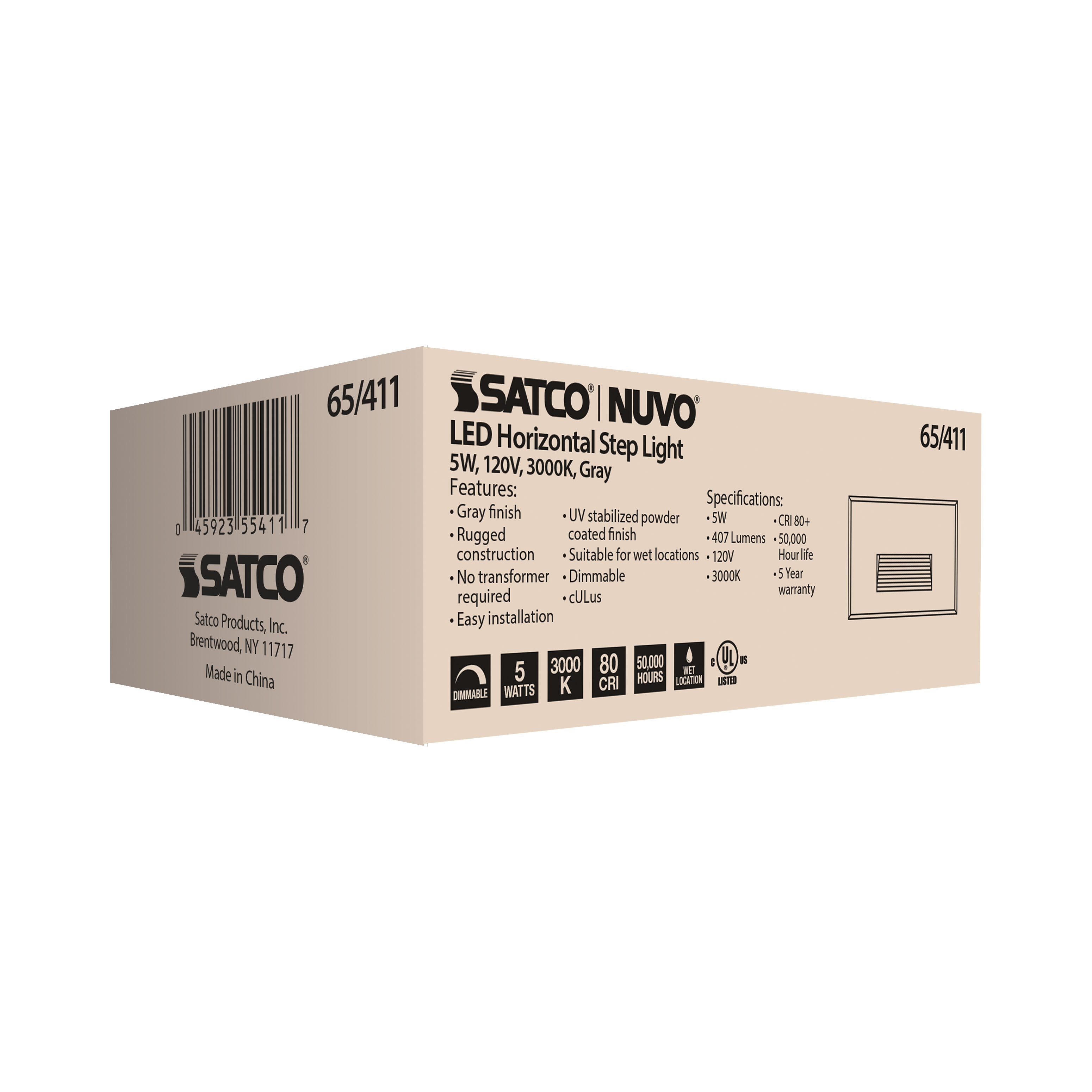 65-411 LED 5W HORIZONTAL STEP LIGHT