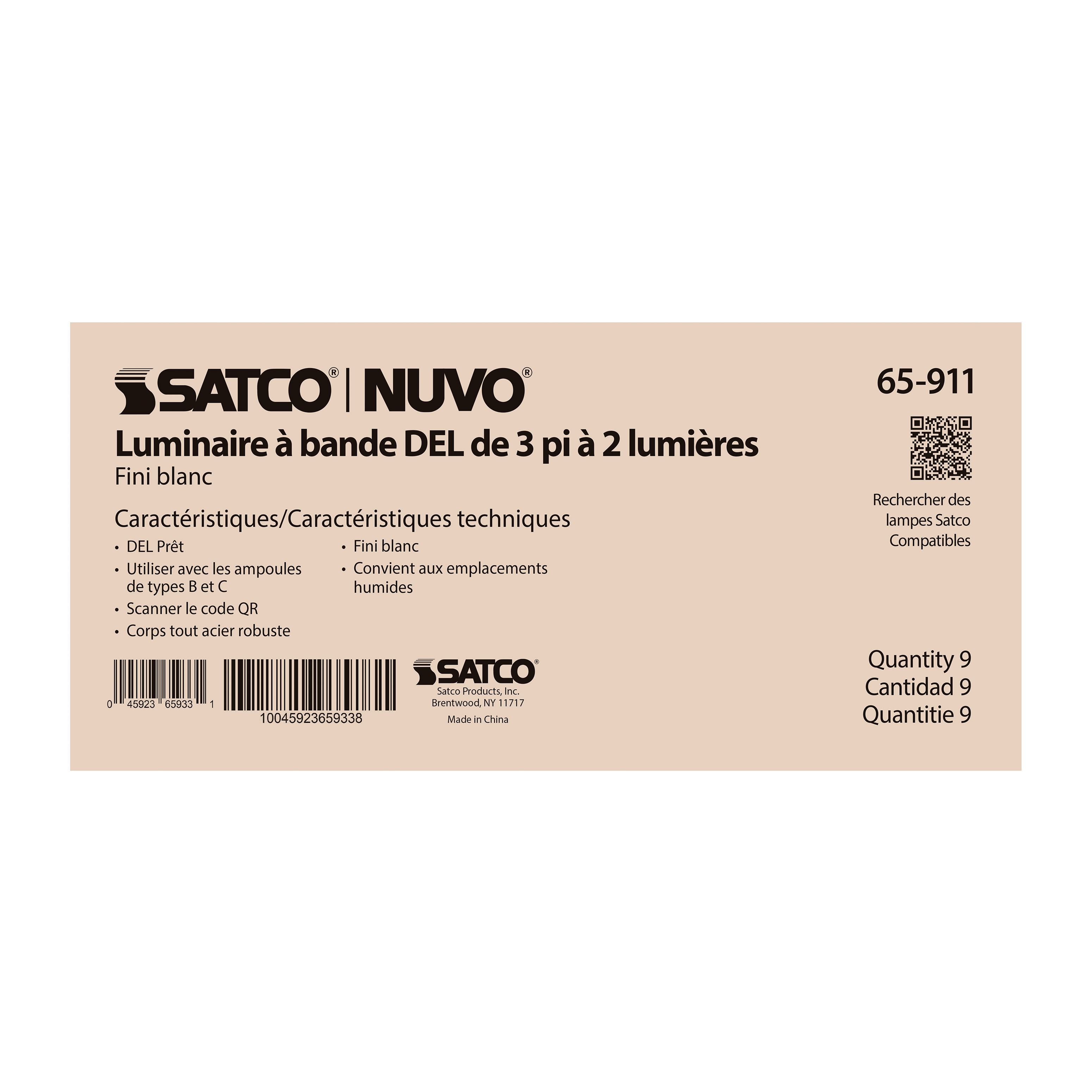 65-911 3' DUAL T8 LAMP READY FIXTURE