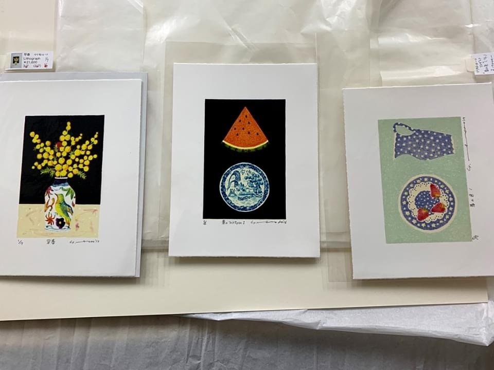 マツモトヨーコ展、版画を額装しました。｜morning