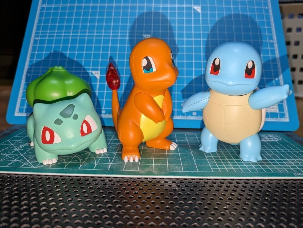 ポケプラ初代御三家を仮組 頭だけで考えずに手も動かすのが大事と初心