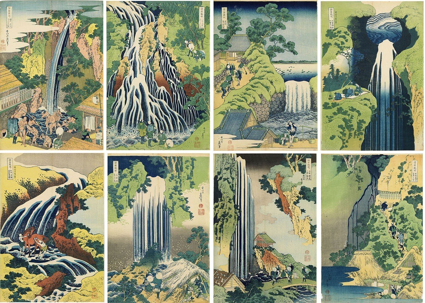 北斎が描いた涼やかな滝の流れ。諸国瀧廻りイヤアクセサリー #すみだ