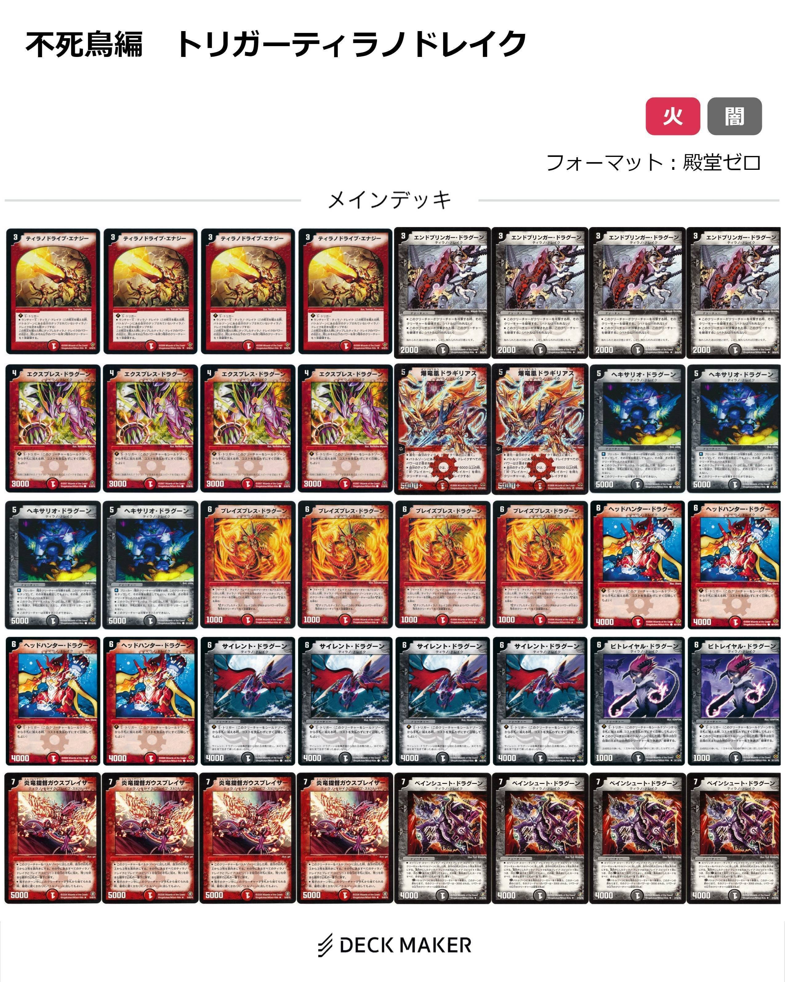 不死鳥編・デッキまとめ『旧枠総合殿堂ルール』｜しきいのあかざわ