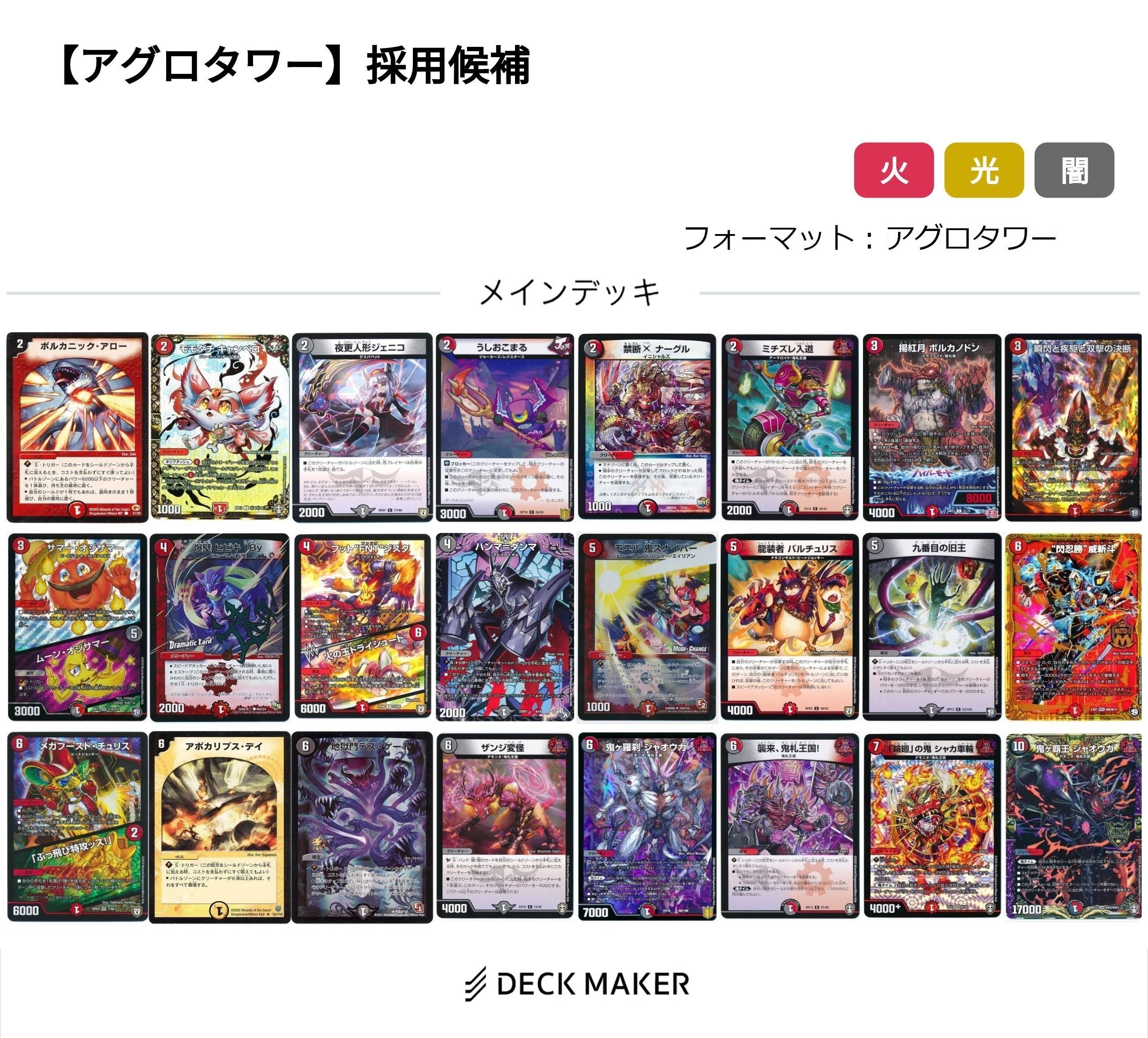 23日まで限定値下げデュエマアグロタワー デッキ おまけ付き デュエル