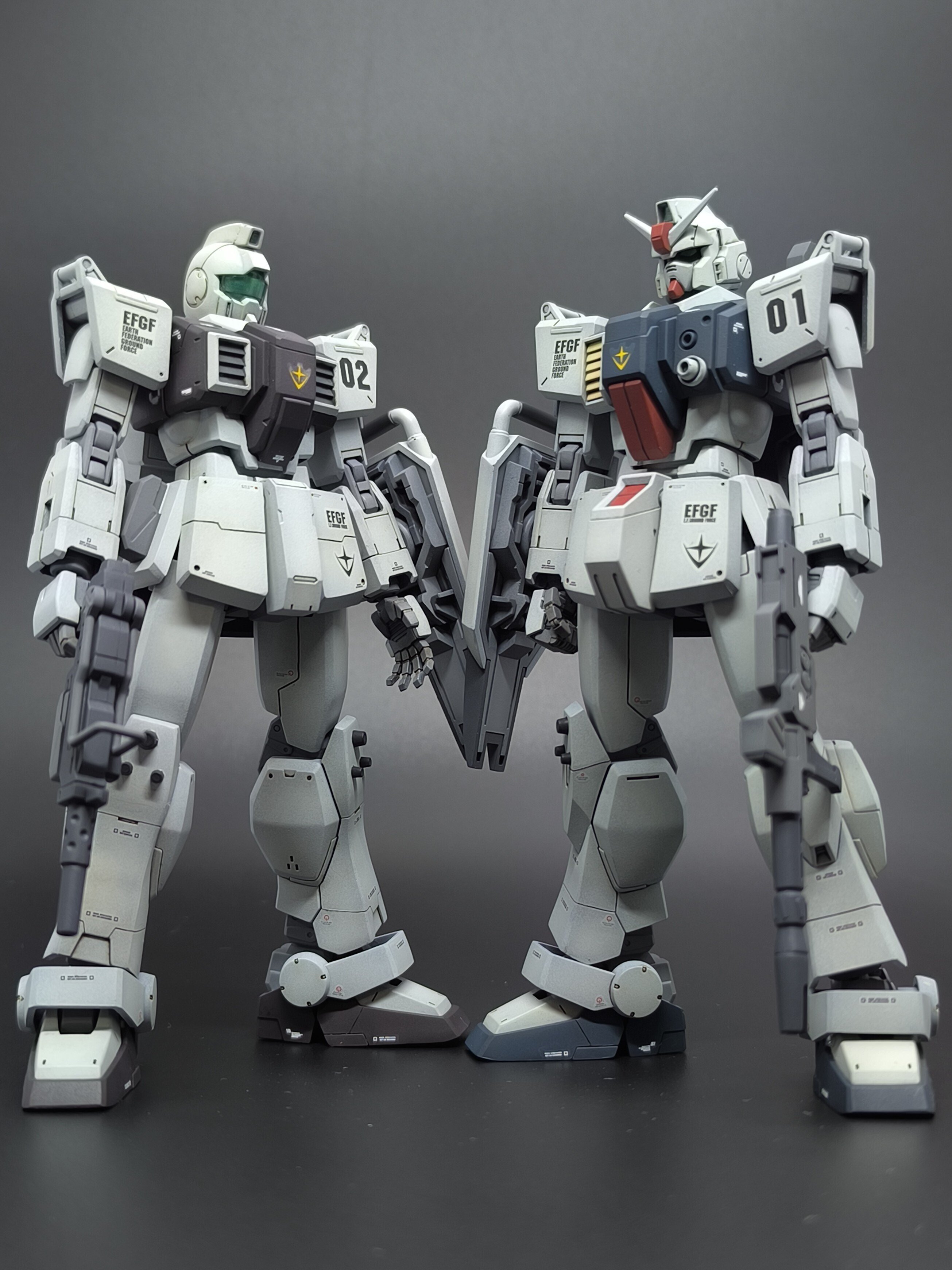 完成】陸戦型ガンダム&陸戦型ジム｜やきそば