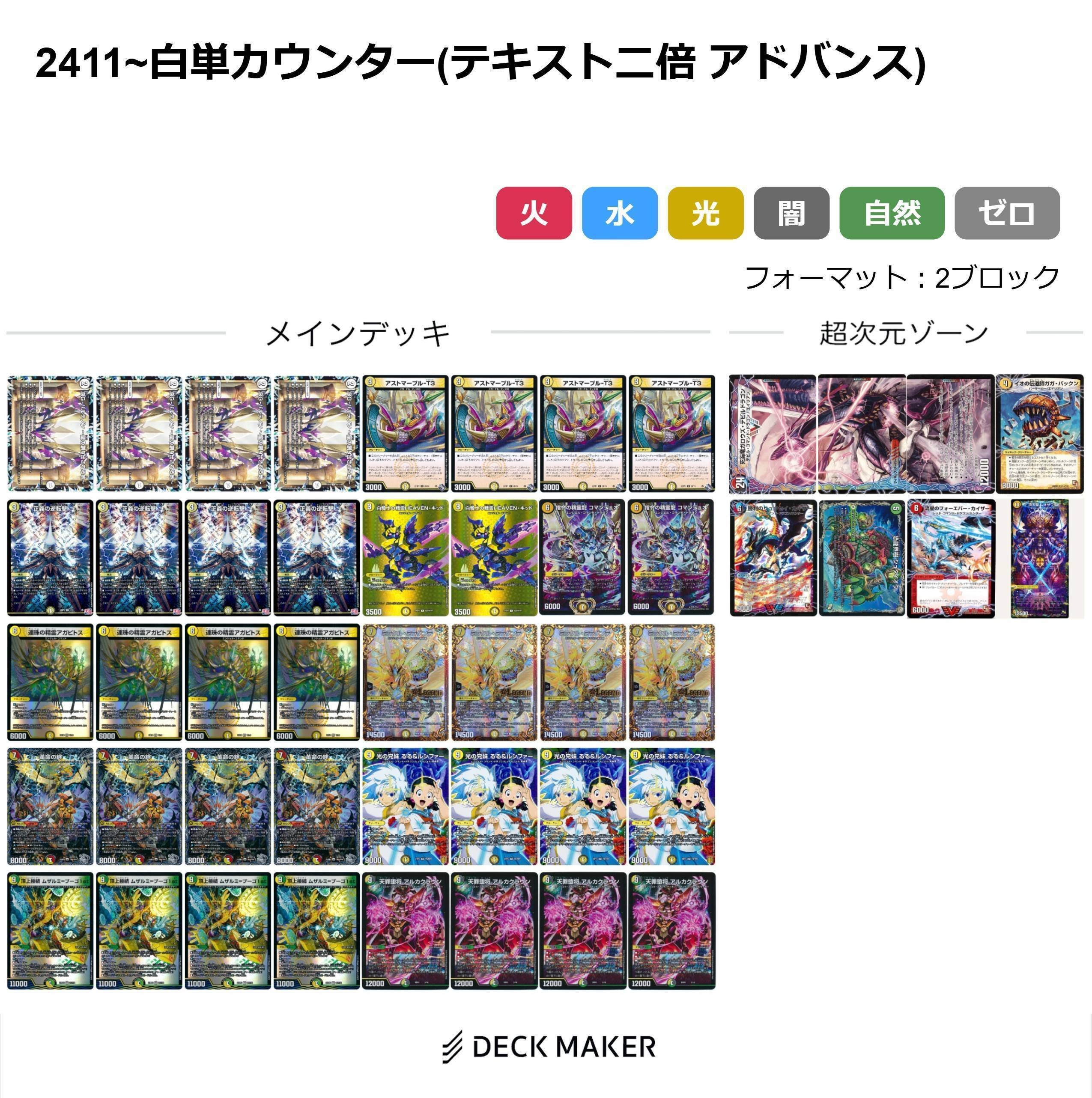 テキスト二倍雑多デッキVol.17「白単カウンター」｜アシッド