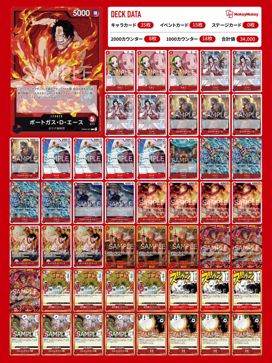 ワンピースカード 赤エース🔥｜NONAME