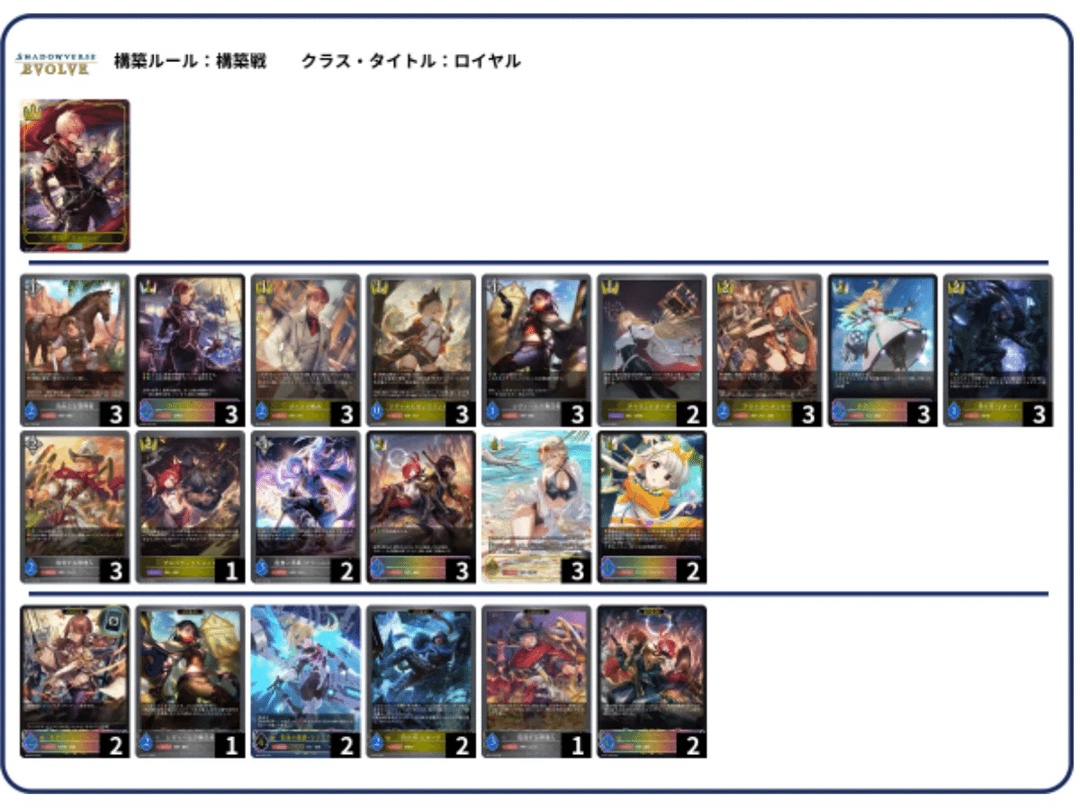 エボルヴデッキ解説】荒野ロイヤルの参考書｜Shadowverse Magazine