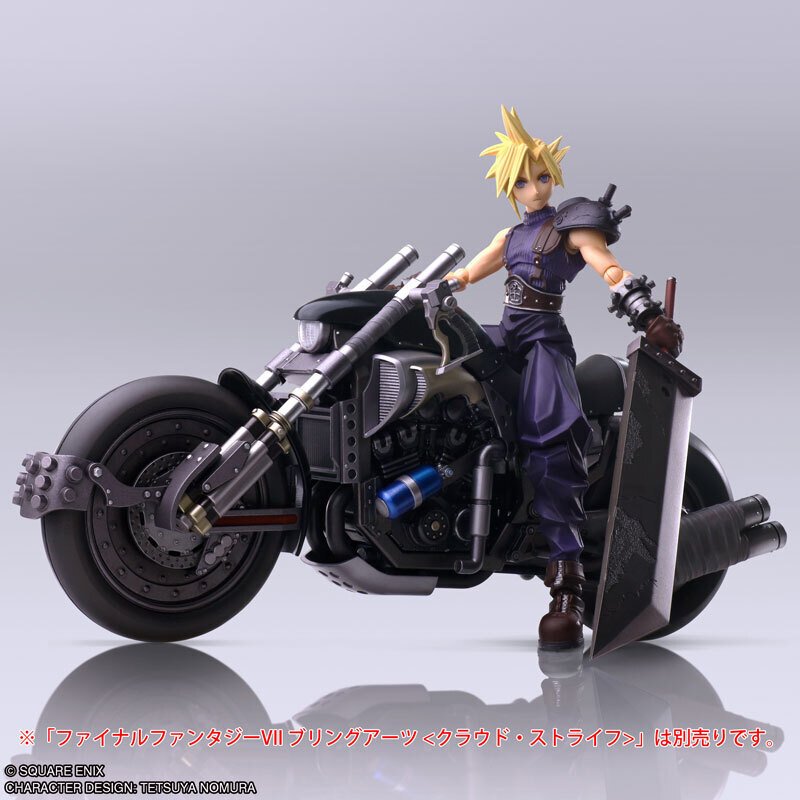 FF7』オリジナルに基づいた造形のクラウド＆バイク「ハーディ