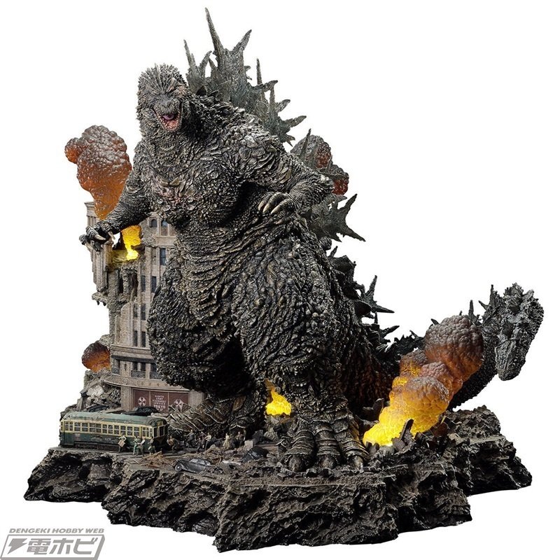 ゴジラ-1.0』ゴジラと崩れゆく銀座を精巧に再現した巨大ジオラマは圧巻
