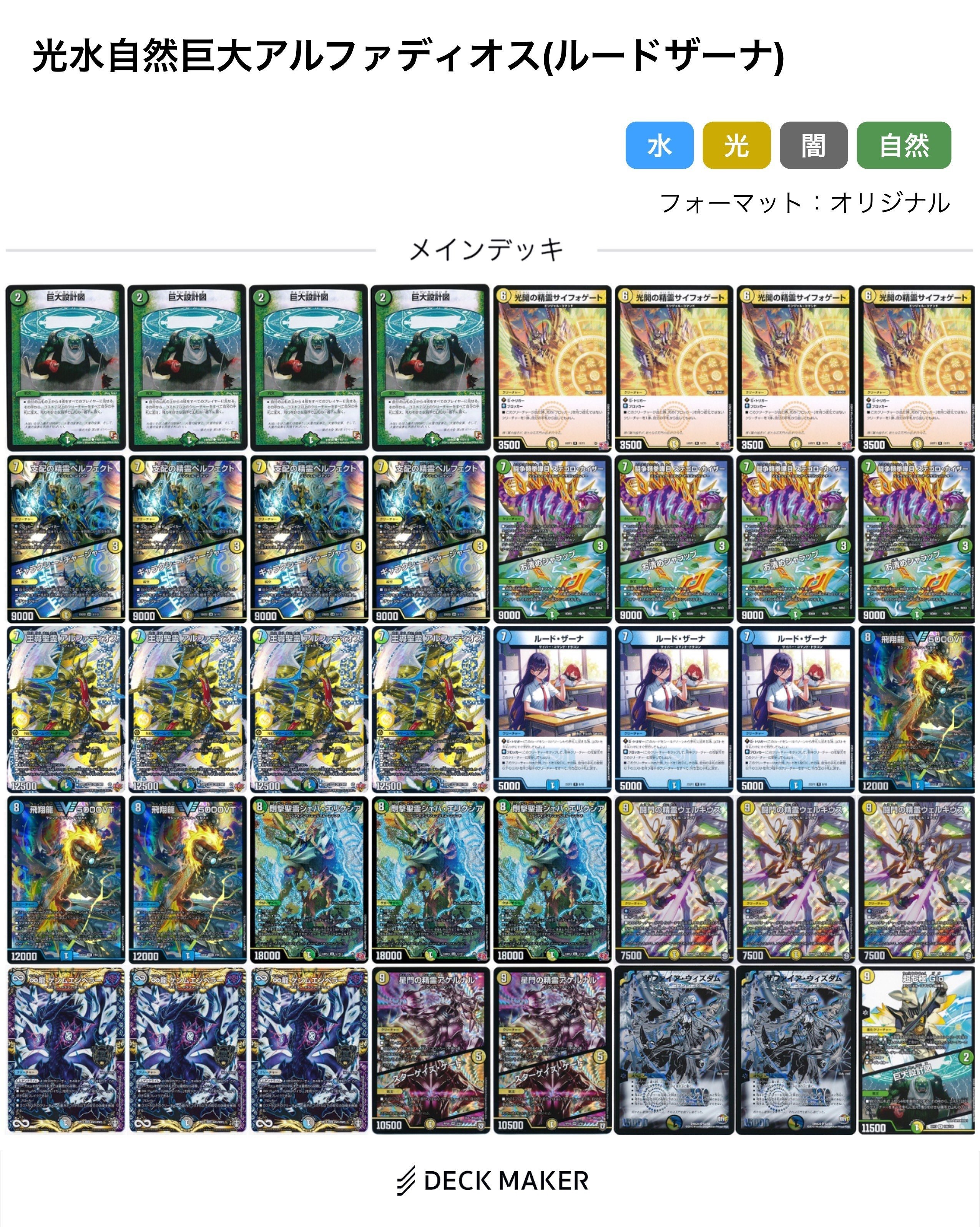 光水自然巨大アルファディオス メモ【デュエマ】｜いづな