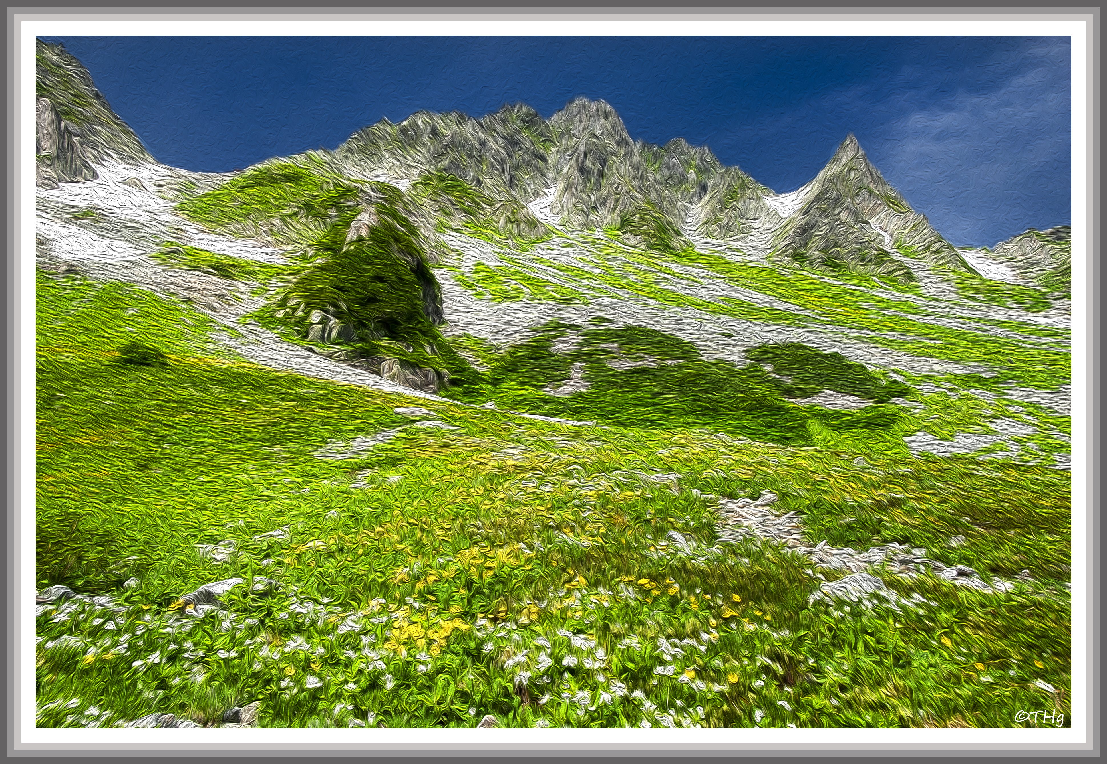 涸沢お花畑（油彩風）｜taka