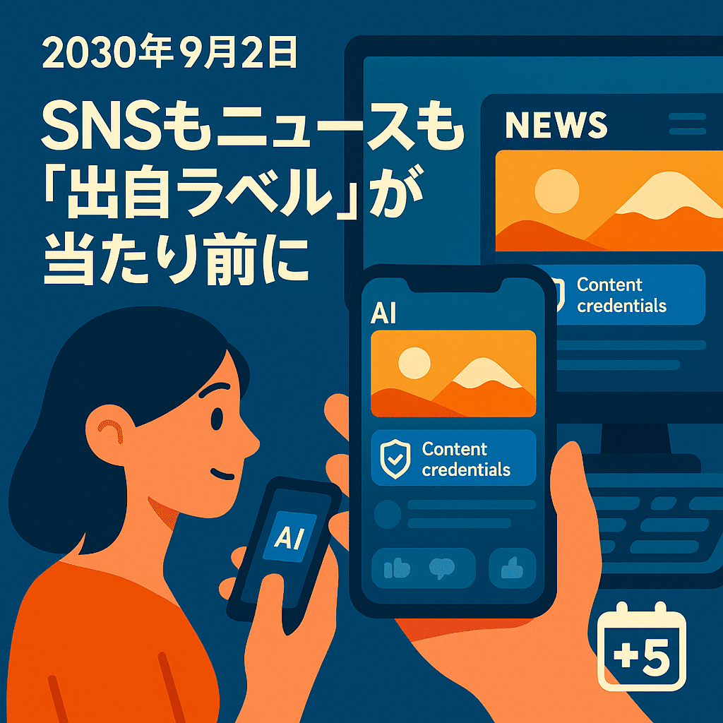 2030年9月2日｜SNSもニュースも「出自ラベル」が当たり前に－C2PA標準
