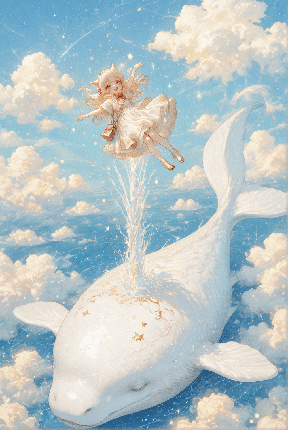 可愛いのが好き🐳鯨の噴水に乗りたい。StableDiffusion｜SDXL｜Chat