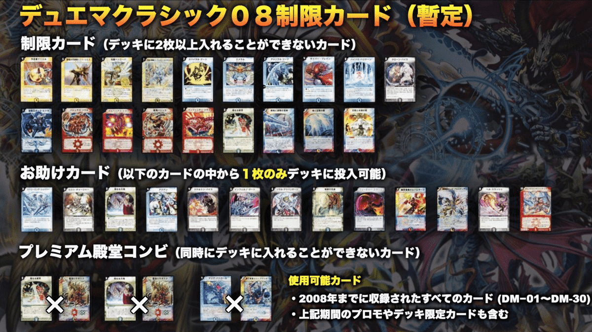 デュエプレ版 デュエマクラシック08(プレ08) 概要｜保留状態