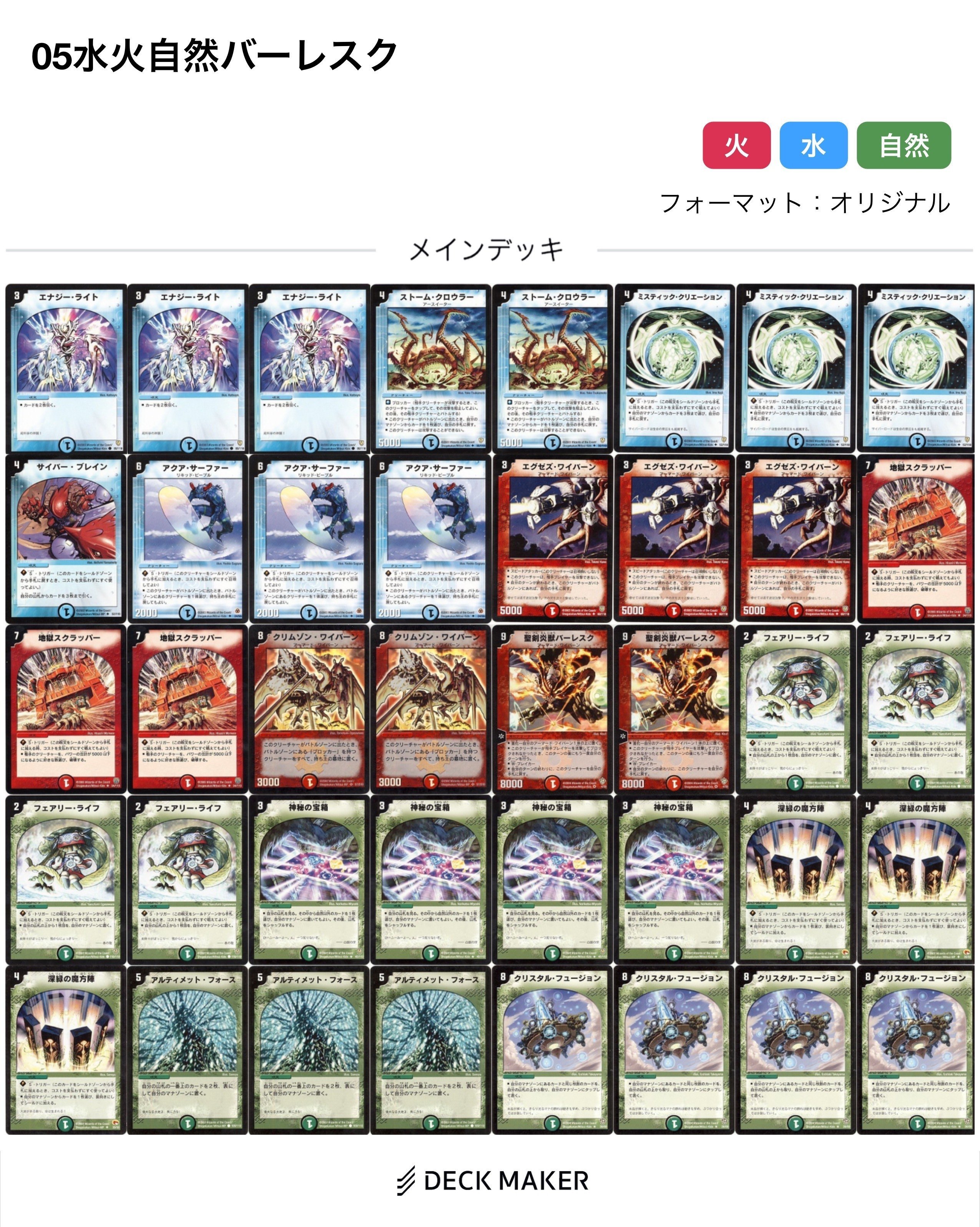 デュエマクラシック05】今日のカード17:聖剣炎獣バーレスク【デッキ