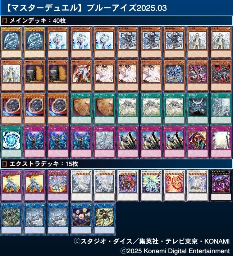 遊戯王マスターデュエル】ブルーアイズのデッキ構築備忘録｜Lilie