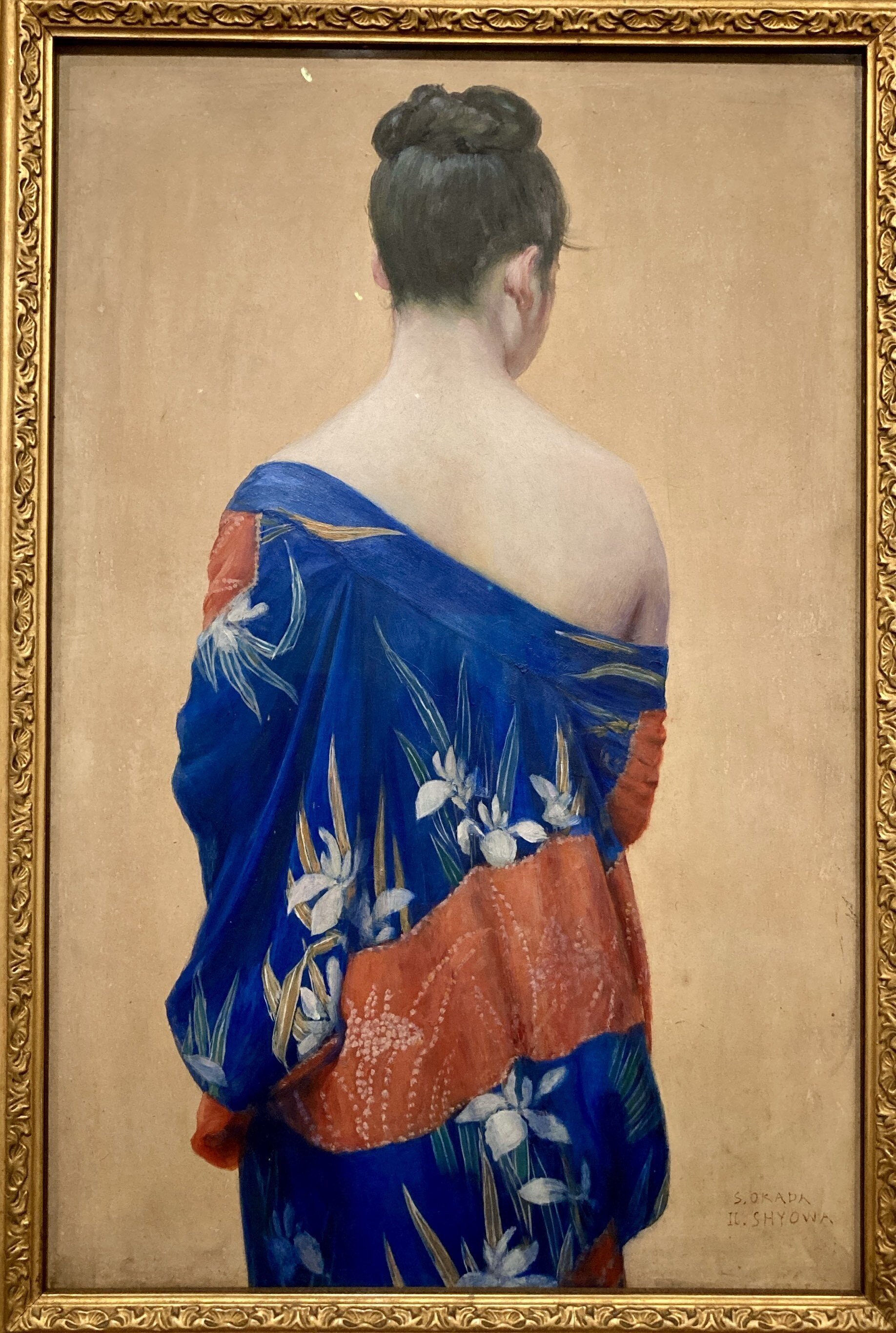 岡田三郎助 大経師昔暦のおさん 木版画 大正12年 浮世絵 美人画 美術館