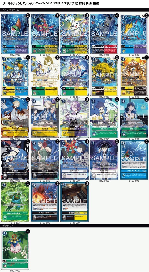 無料記事】エリア予選 静岡 優勝デッキ：採用カードの枚数・理由、不