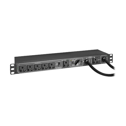 Single-Phase Hot-Swap PDU, 6x NEMA 5-20R Outlets, 2x 5-20P Inputs