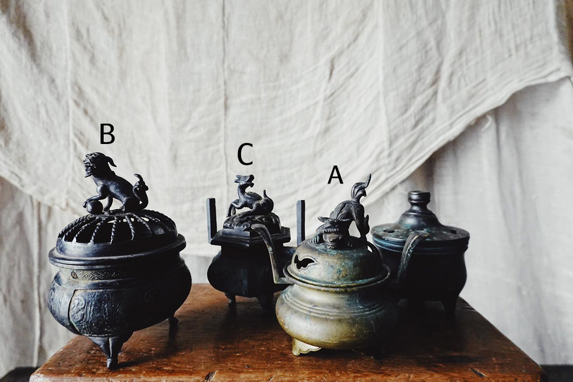 日本銅香爐- a - 鳥飛古物店
