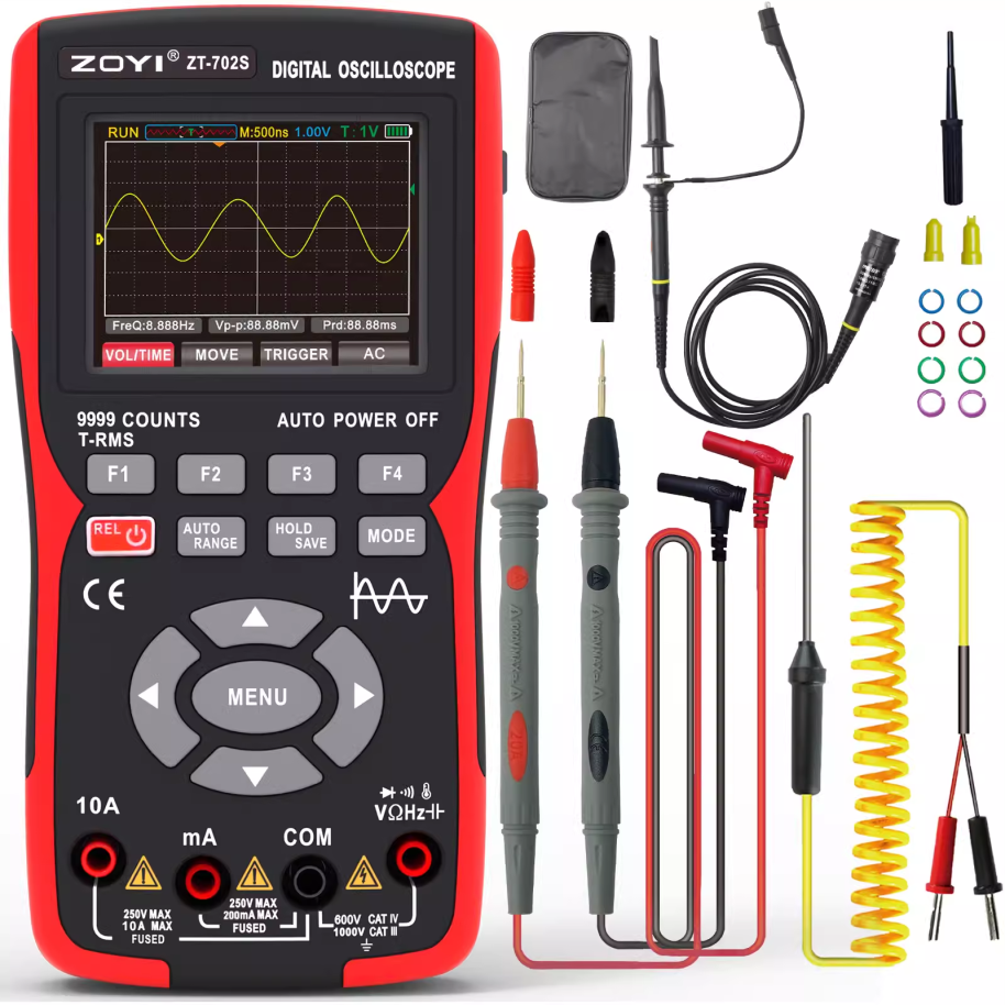ZOYI ZT-702S 2-in-1 Oscilloscope Multimeter with 2.8 Inch IPS