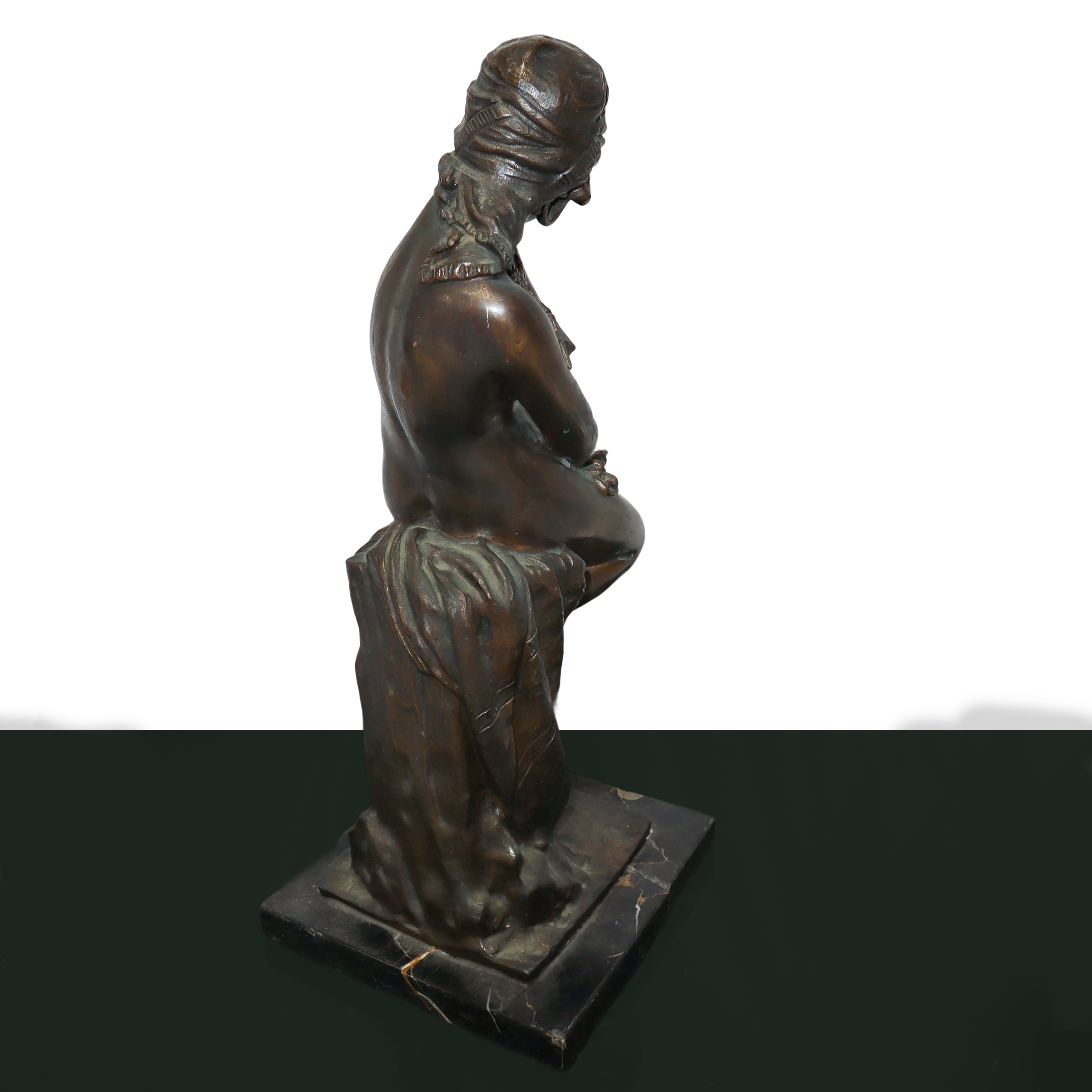 Giacomo Ginotti : The slave in chains with black portoro marble