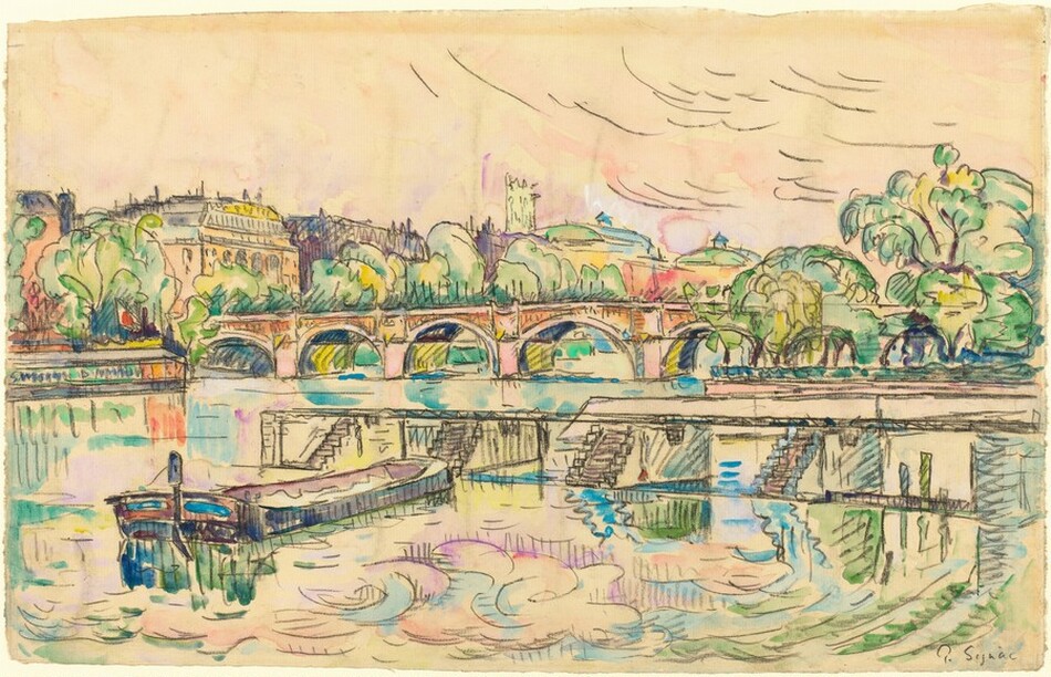 Les Andelys on a Summer Morning by Paul Signac