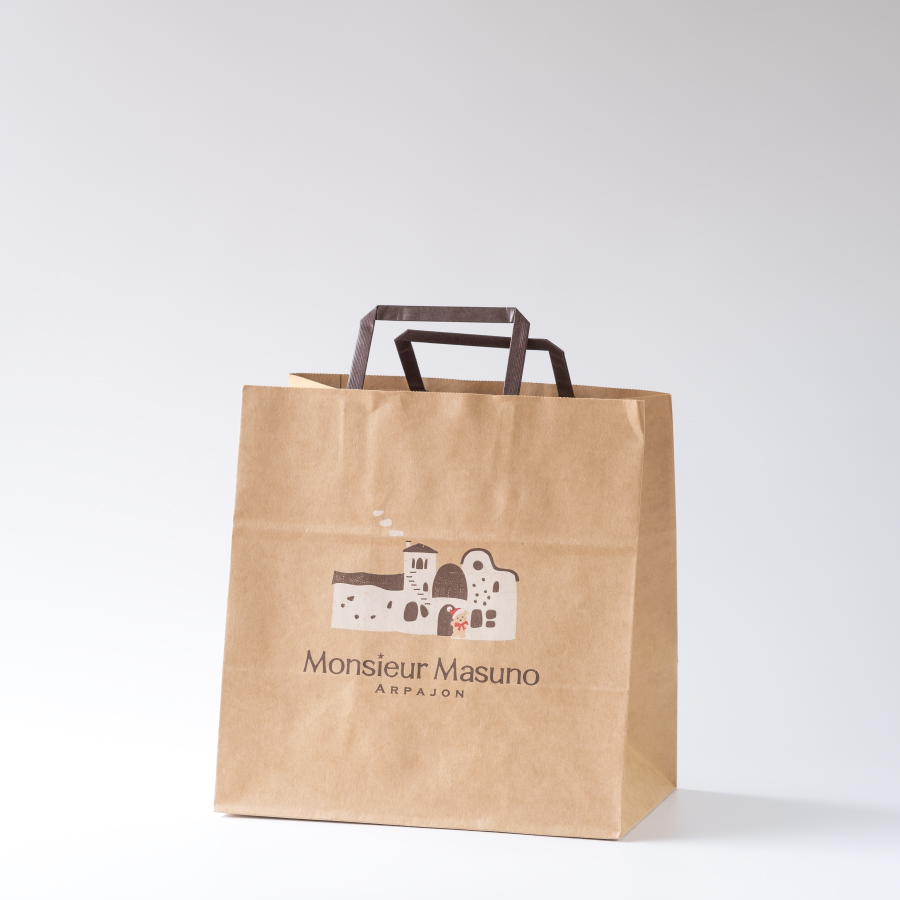 手提げ紙袋 クラフト 小＜delivery＞#｜ムッシュ マスノ アルパジョン