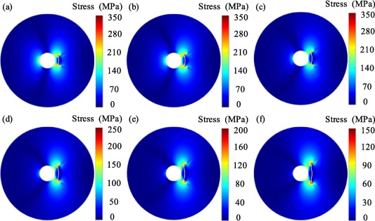 Dynamic stress analysis of a disc considering actual crack paths