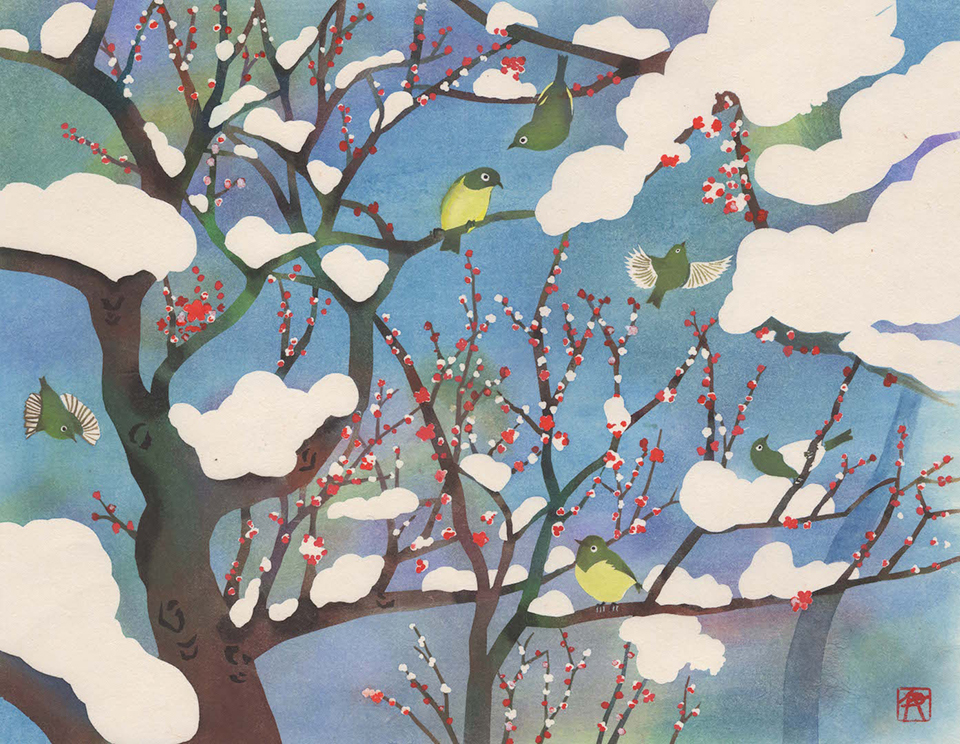 No.77】伊砂正幸「岳の梅- Plum blossom」 | 絵画レンタル販売 Art beans