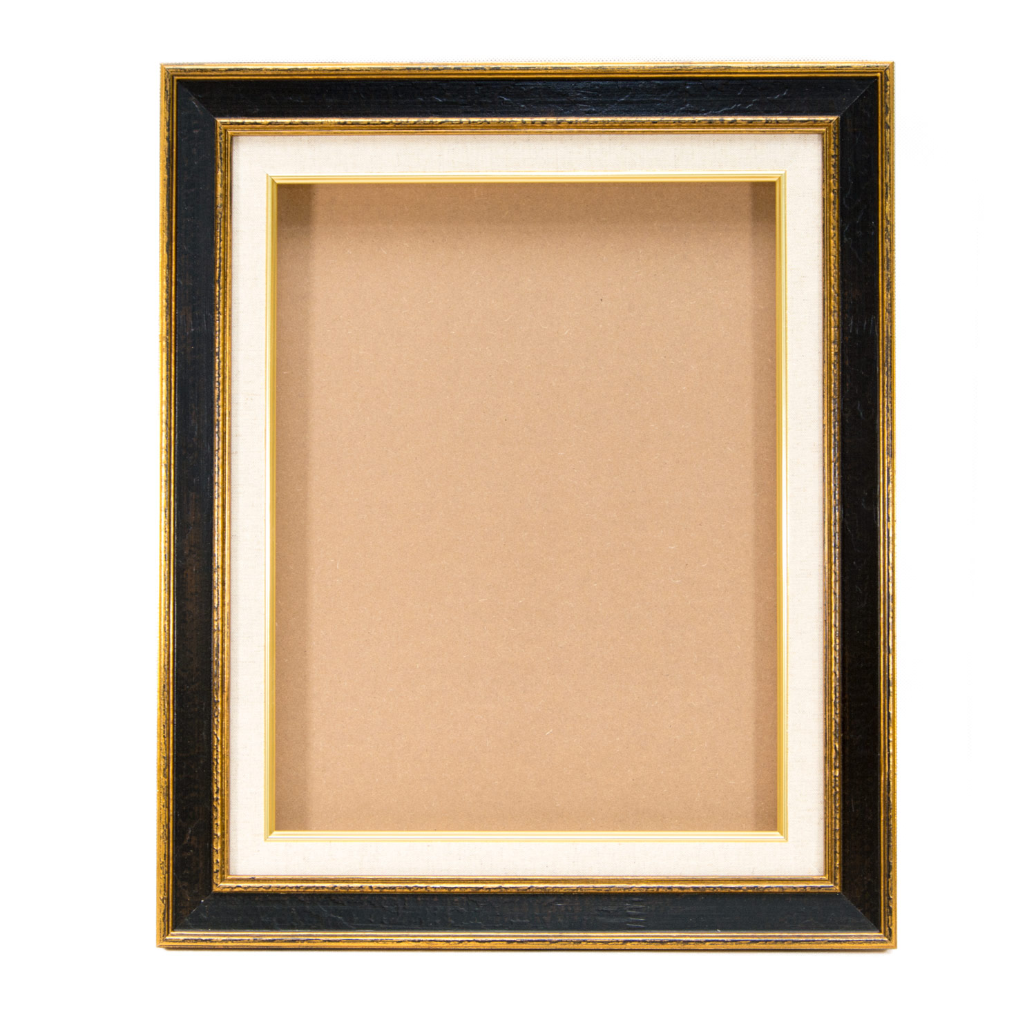 油彩オーダーフレーム アンティークブラック＋ゴールド 171 | 額縁の