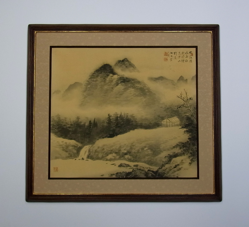 水墨画作品を手作りで高級額装にしました。｜アートおおがき