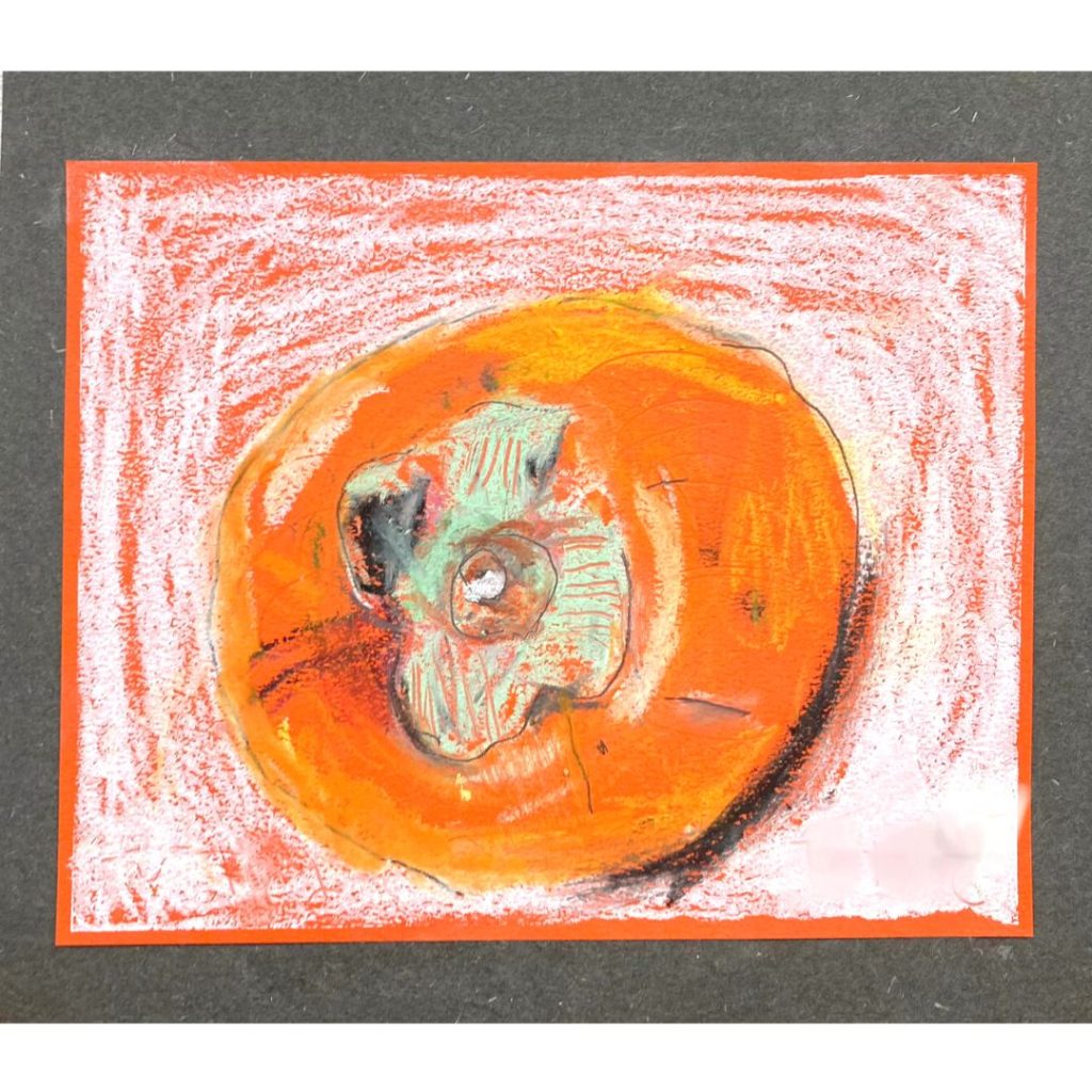 柿のネガポジ画 | アトリエ artmotto | 愛知