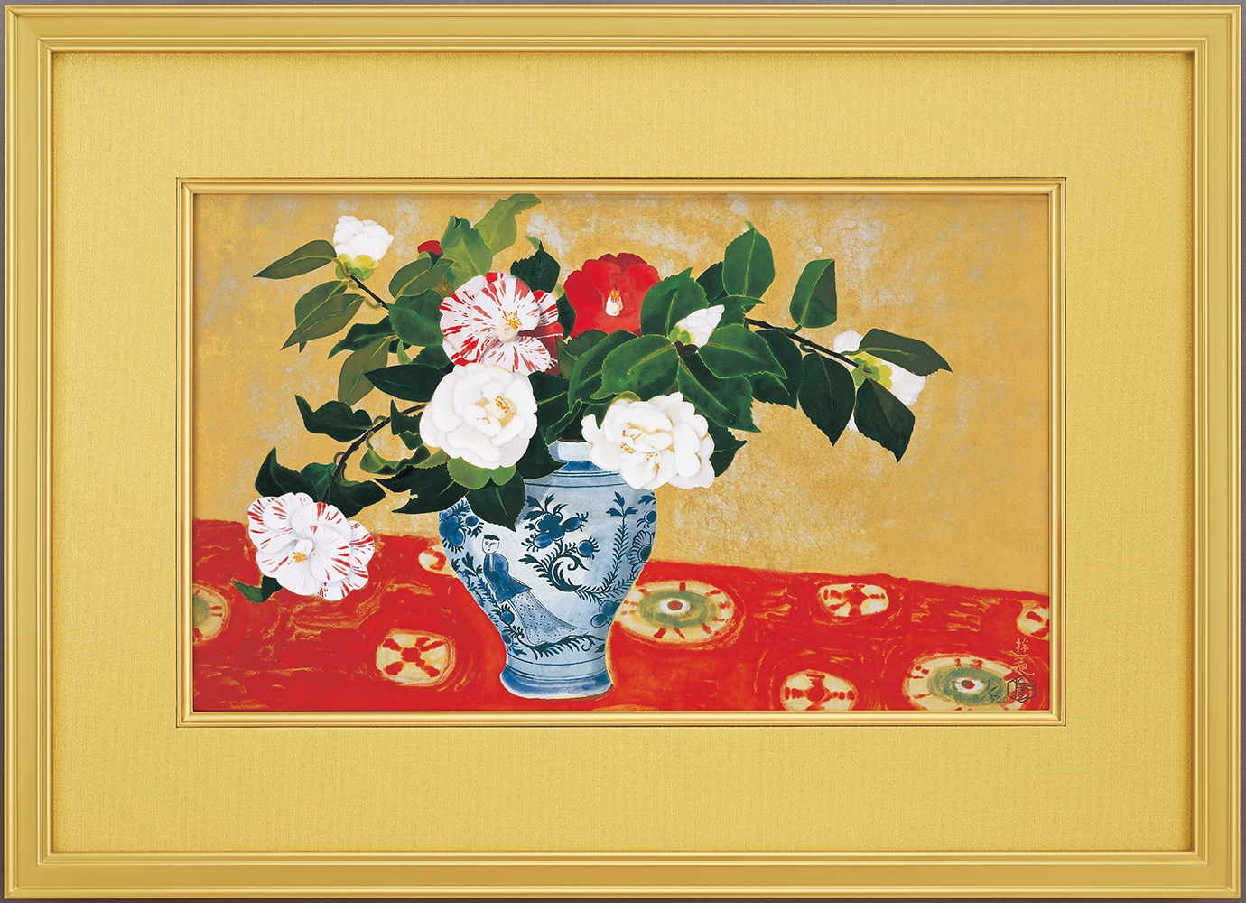 小倉遊亀『 椿』 | 特殊美術印刷 | 日経アート