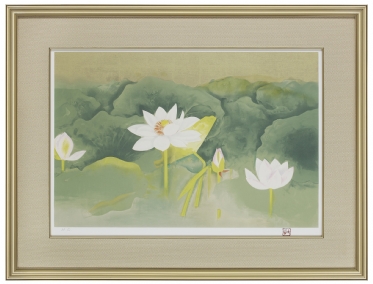 奥村土牛『 蓮』 | リトグラフ | 日経アート