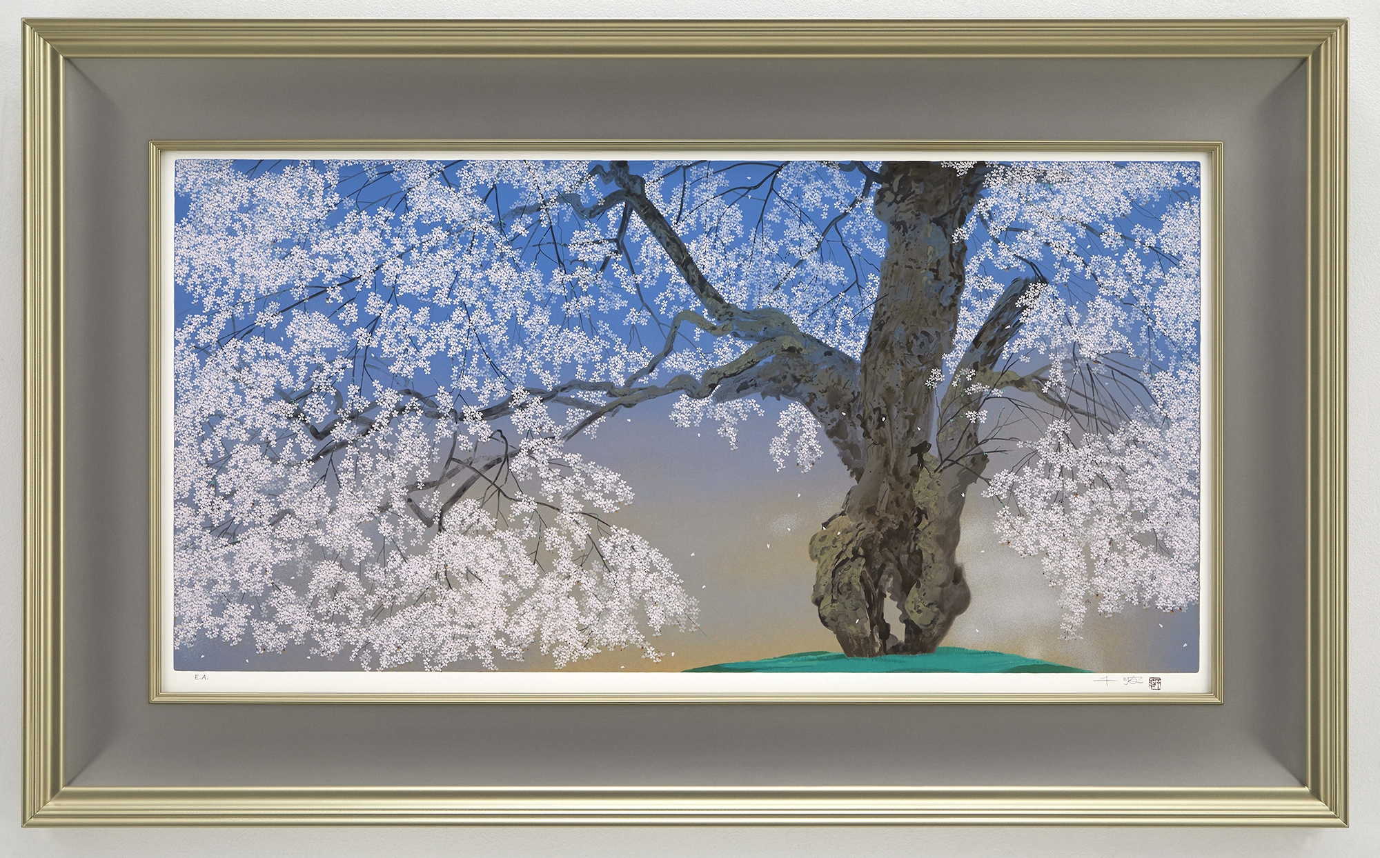 中島千波『 常照皇寺の九重桜（じょうしょうこうじのここのえざくら