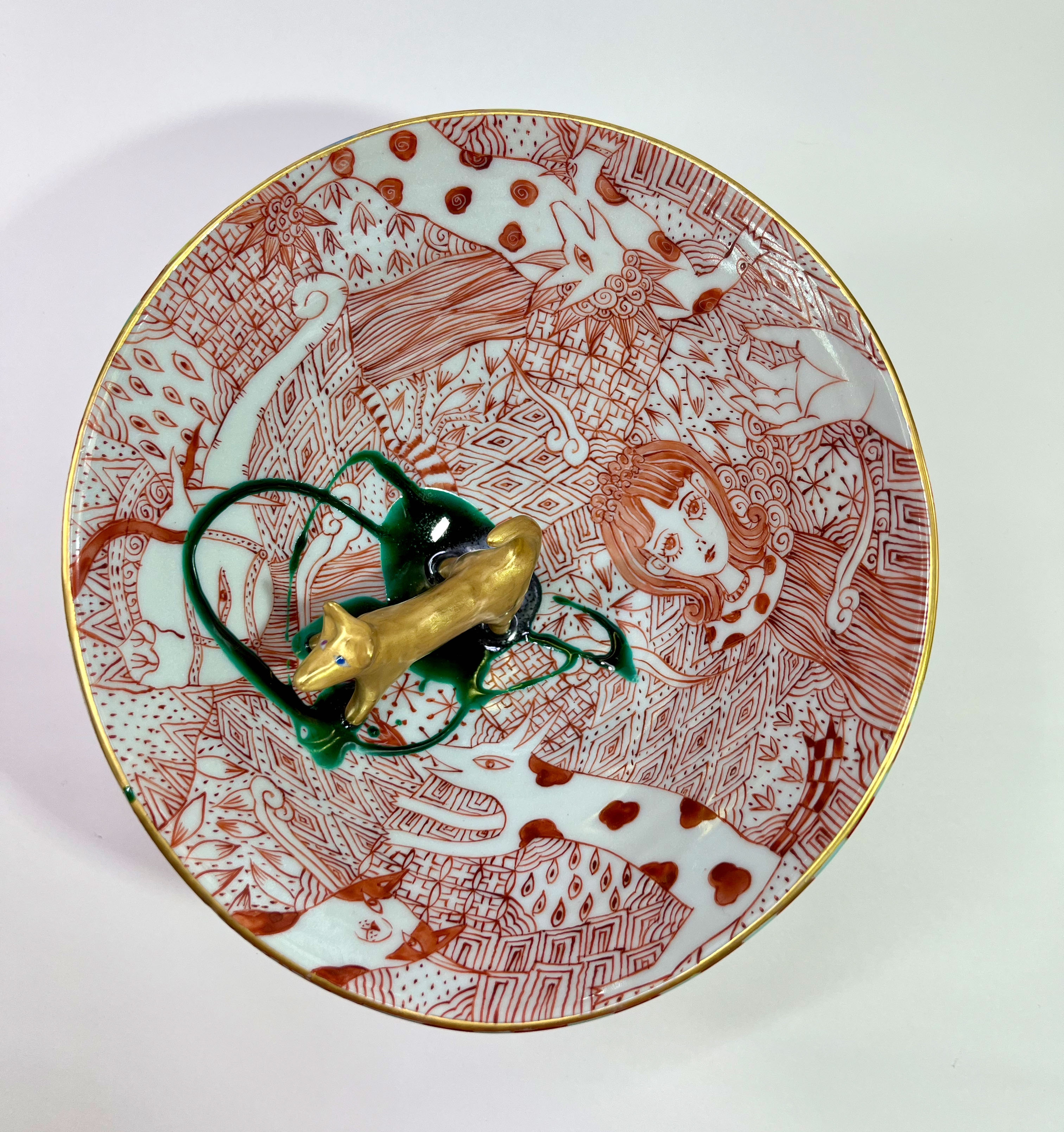 戸出雅彦『 赤絵鉢／ジョン付』 | 陶芸作品 | 日経アート