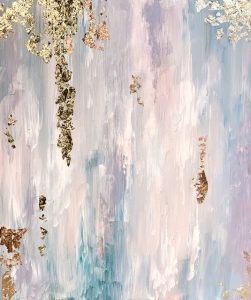 大きなキャンバス 金箔抽象画 Large Canvas- Soft Blended Abstract