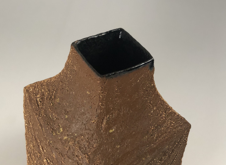 河本太郎 灰釉花生 | ART CLUB