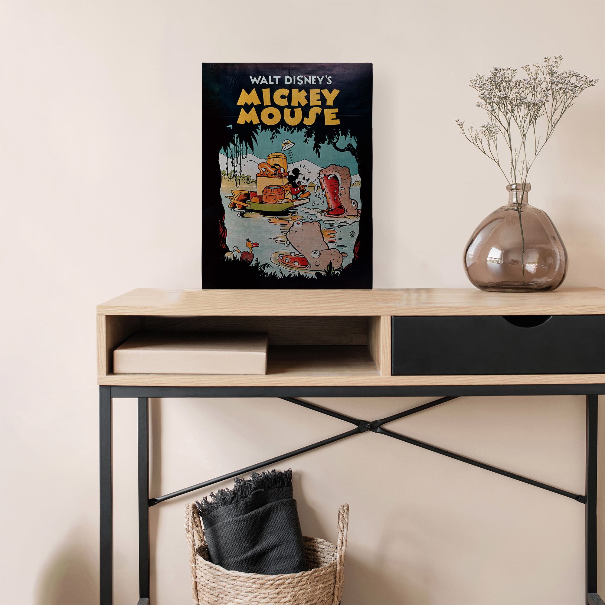 ディズニー クラシックポスター｜ミッキー＆プルート ジャングル探検