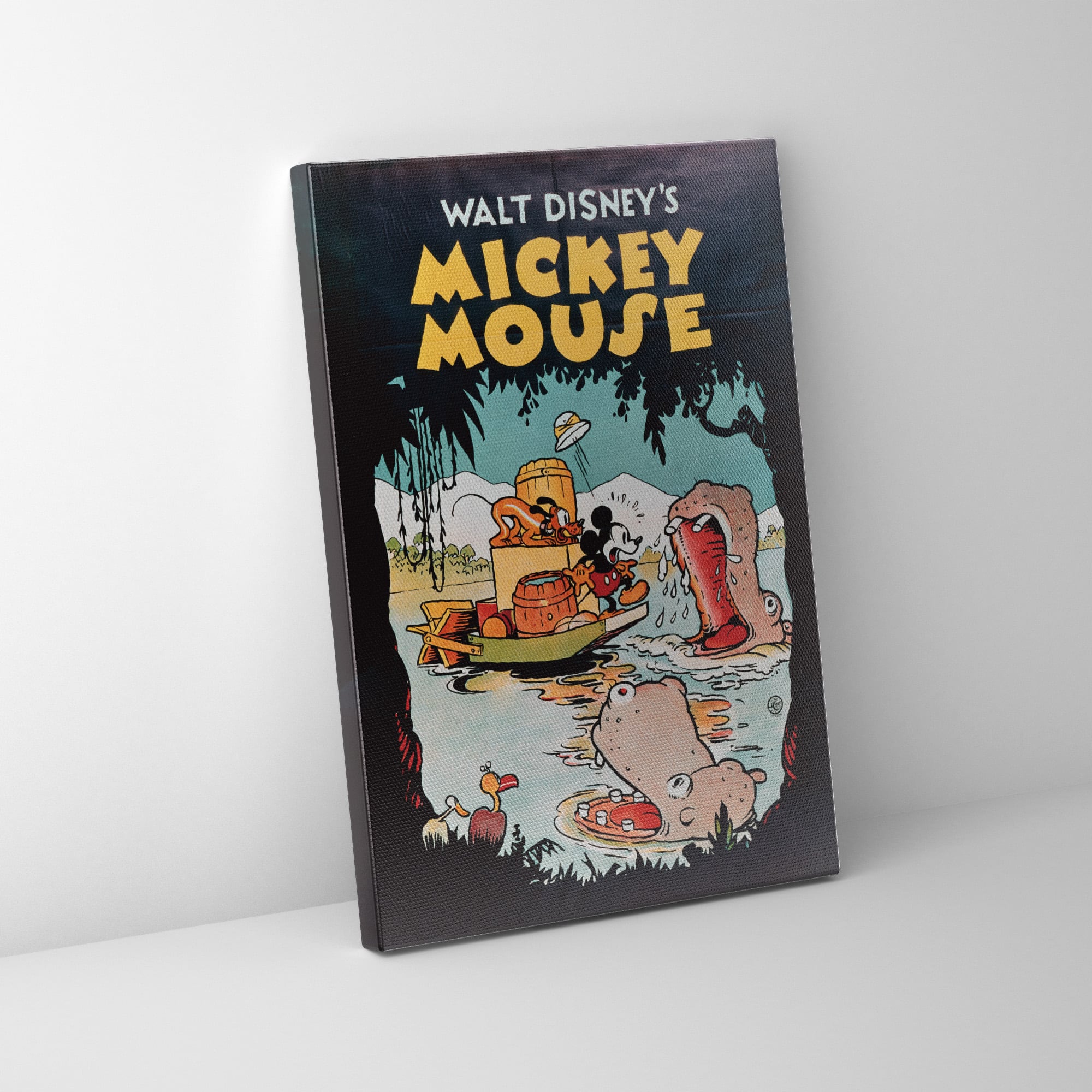 ディズニー クラシックポスター｜ミッキー＆プルート ジャングル探検