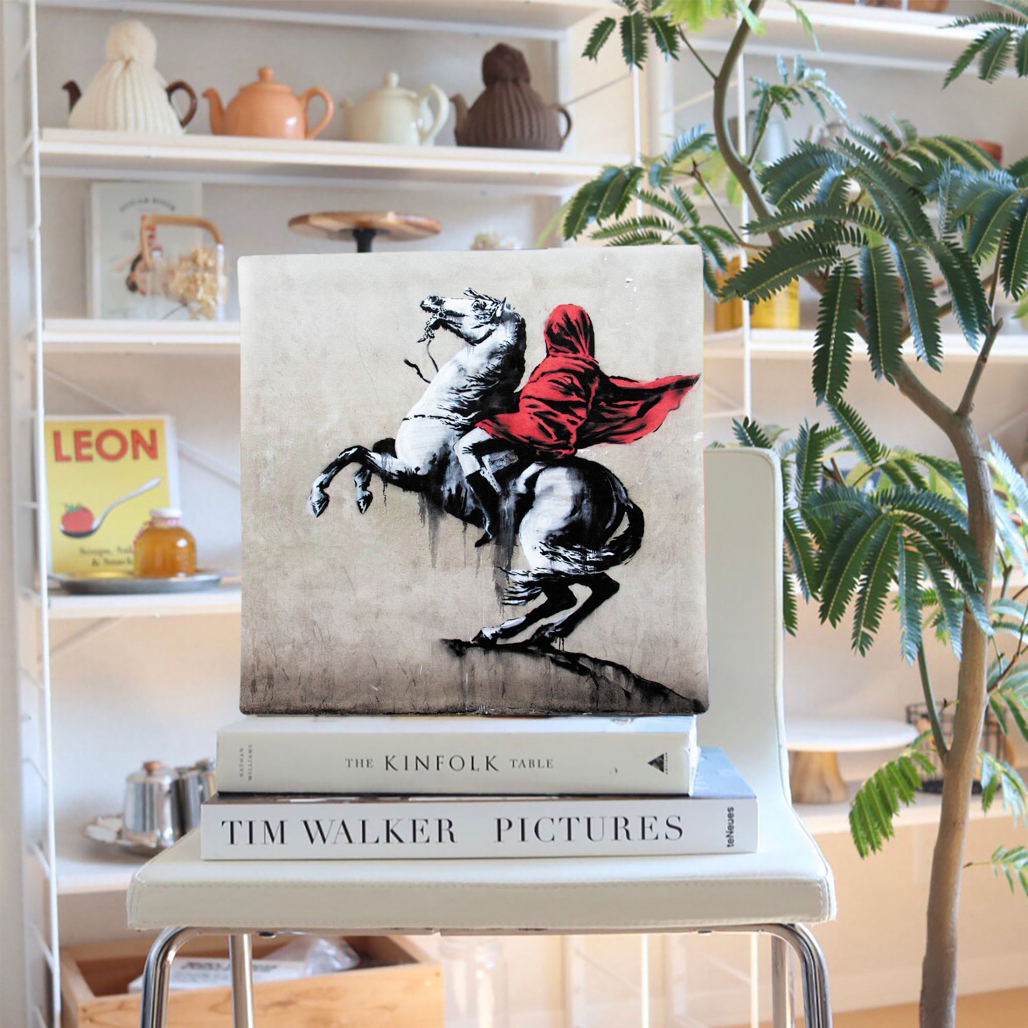 バンクシー デザイン 日本正規ライセンスのファブリックボード アート