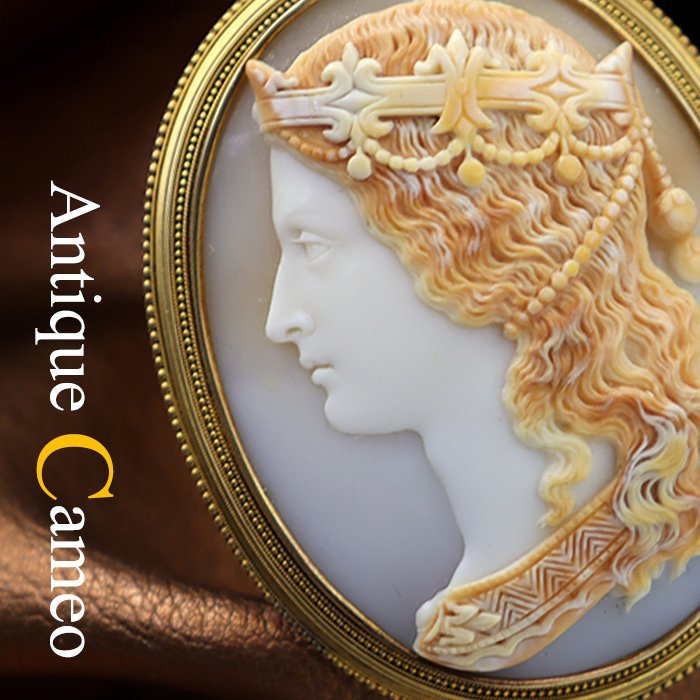 カメオ専門店アートフェリーチェ所有 アンティーク シェルカメオ製品の