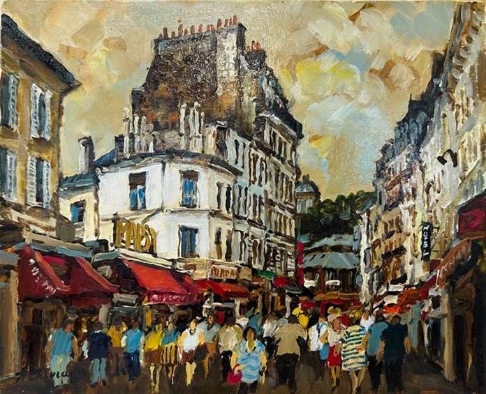 嶋津俊則「モンマルトルの坂道」（売約済み） | 現在販売中の作品の