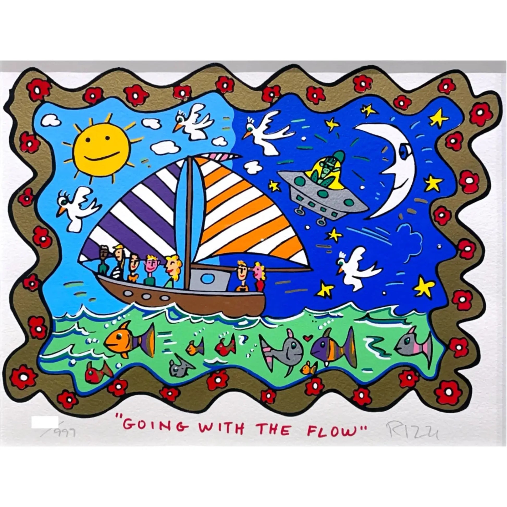 ジェームス・リジィ (James Rizzi)「GOING WITH THE FLOW」ART GALLERY M