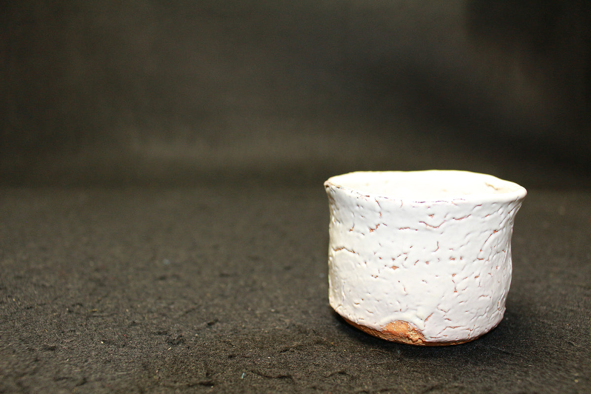 25775 人間国宝 11代三輪休雪 萩焼盃（印銘） MIWA Kyusetsu