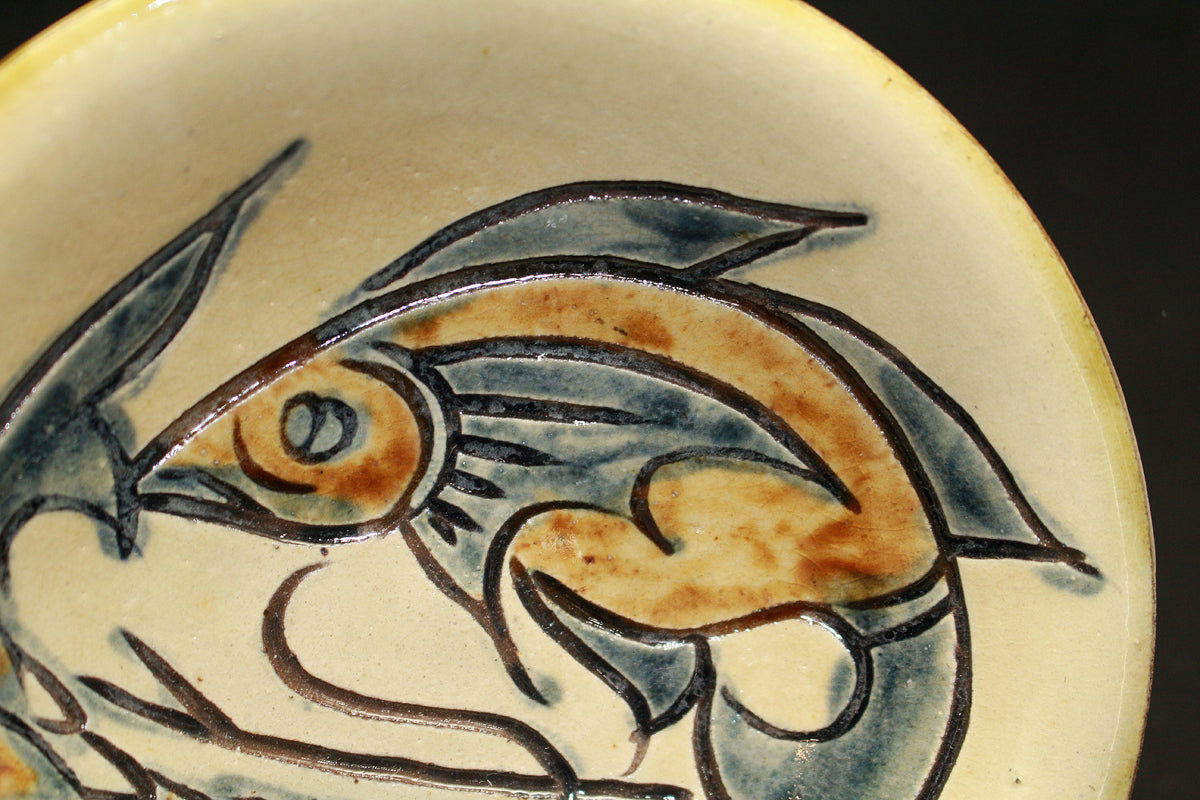 25932 人間国宝 金城次郎 五寸皿 KINJO Jiro – アート飛田