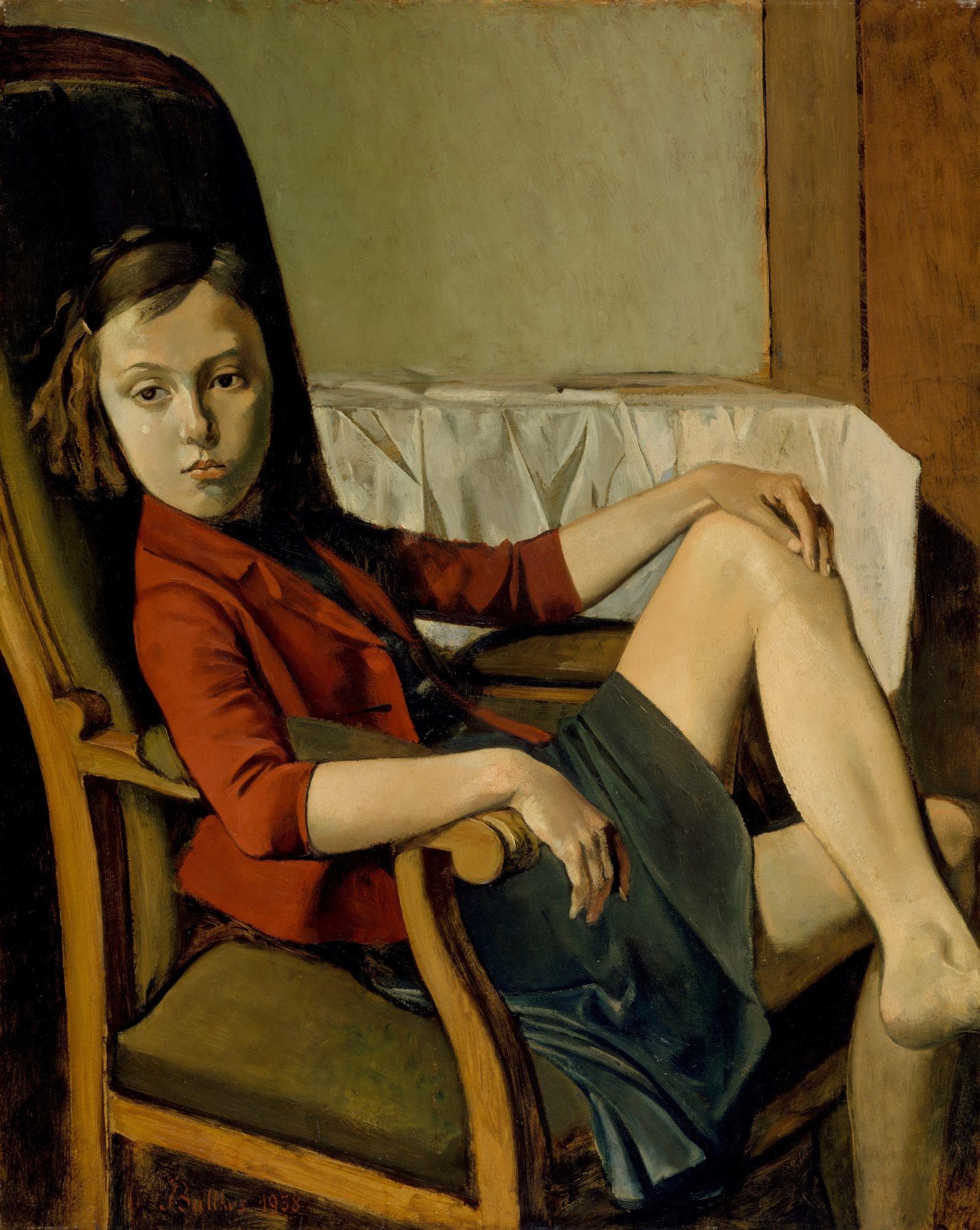 Thérèse, 1938, 81×100 cm by Balthus (Balthasar Klossovsky de Rola