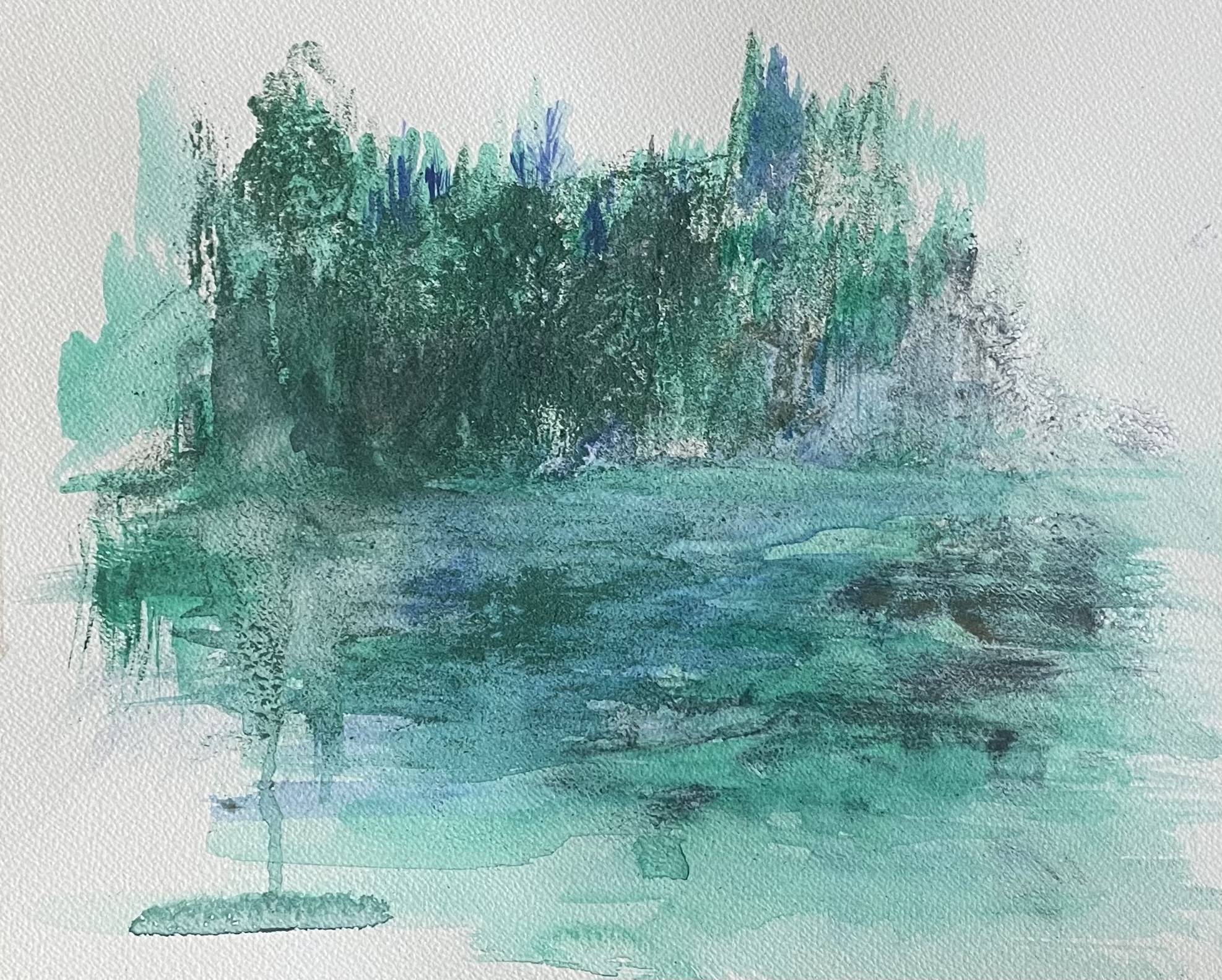 岩絵具の発色が一番良いのは和紙ではない